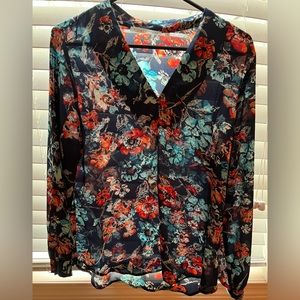 Long sleeve floral blouse